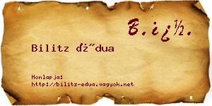 Bilitz Édua névjegykártya